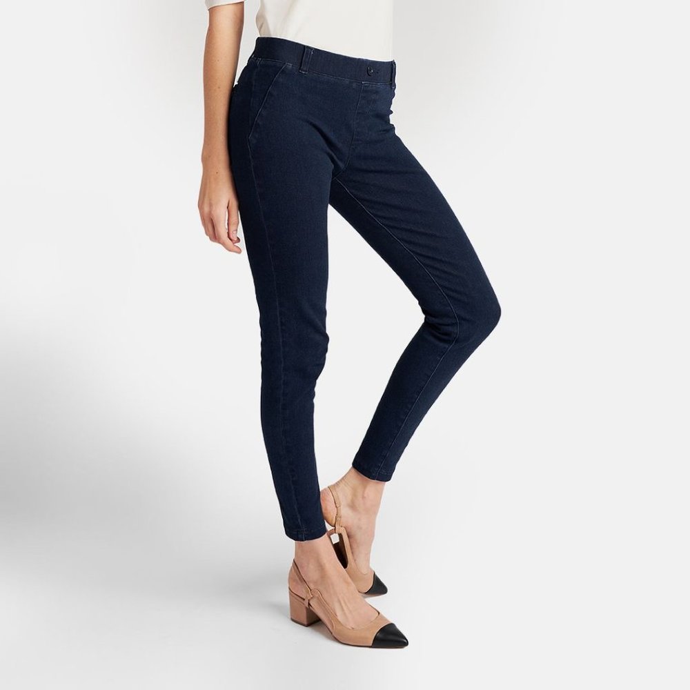 Betabrand Skinny Leg Classic Yoga Denim Petite